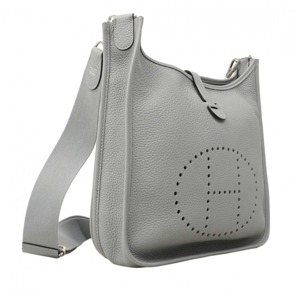 Hermes Evelyne 3PM Shoulder Bag, Taurillon Clemence Leather, Gris Pantin, K S... - Picture 2 of 9